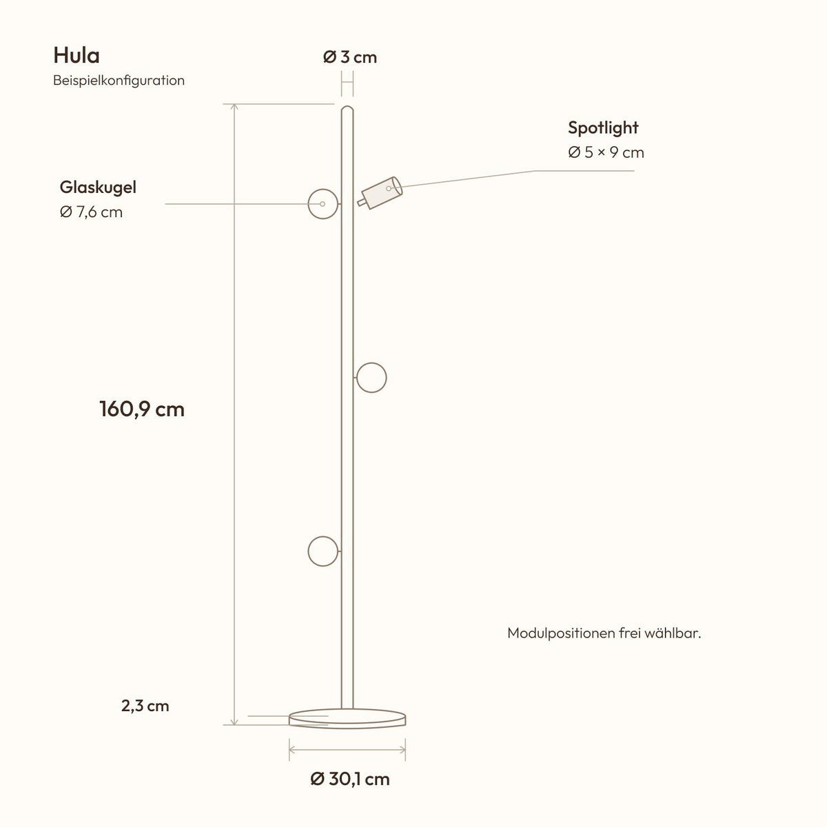 Lampadaire modulaire Hula
