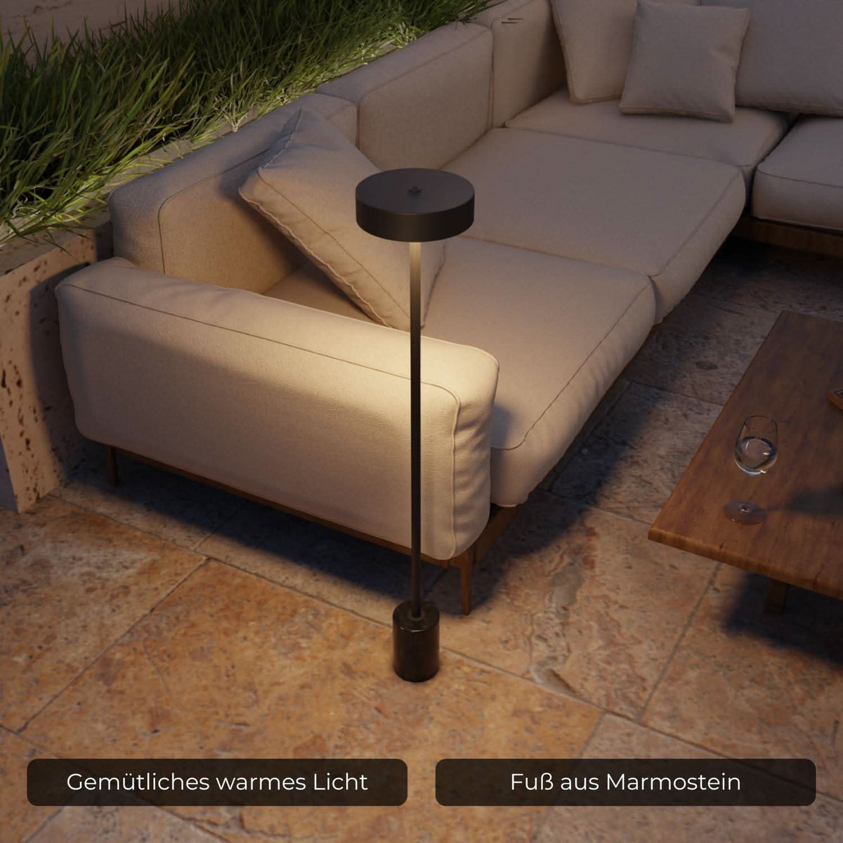 Produit de seconde qualité : lampadaire Uranos rechargeable